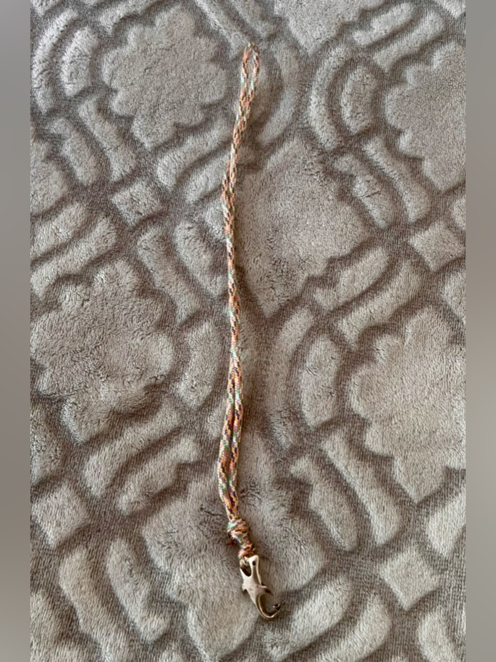 Multi-Color Braided Cord Necklace with Silver Shark Clasp - Picture 4 of 4